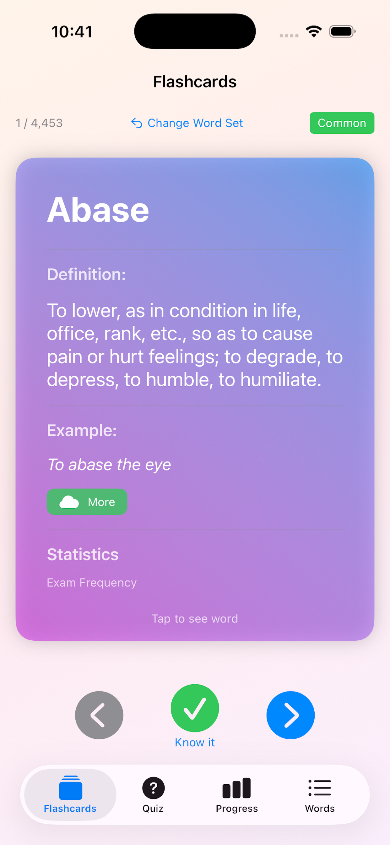 Flashcard Mode