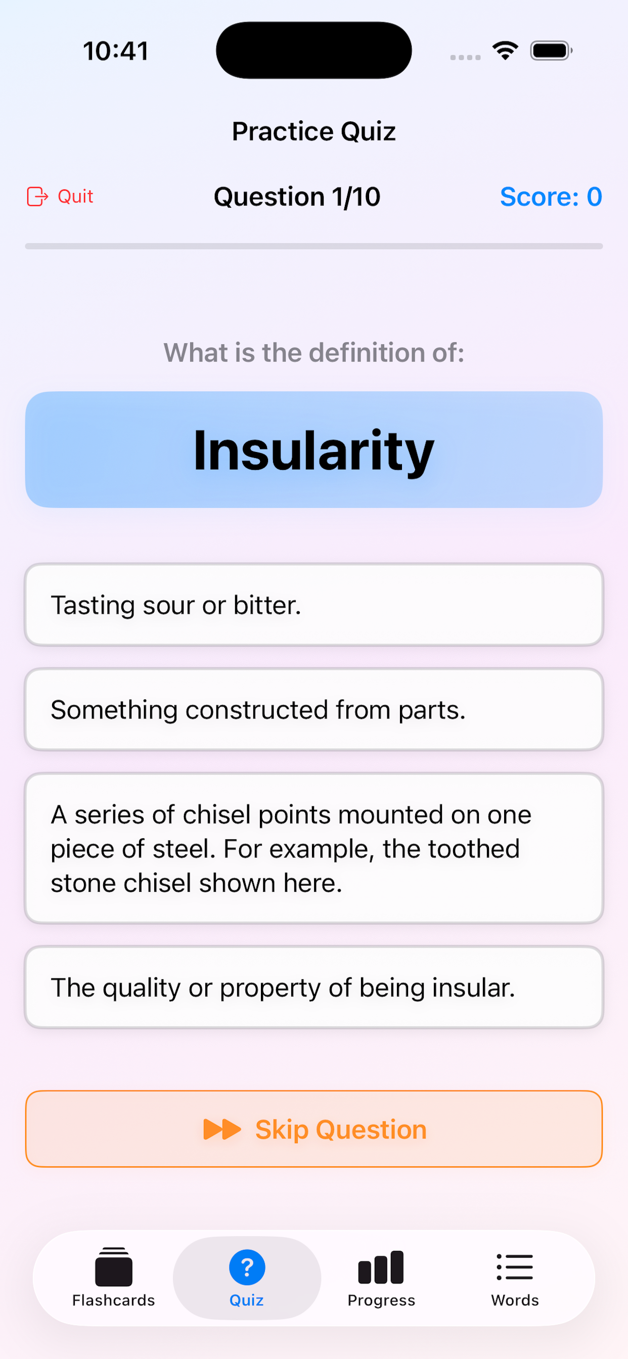 Meaning Quiz